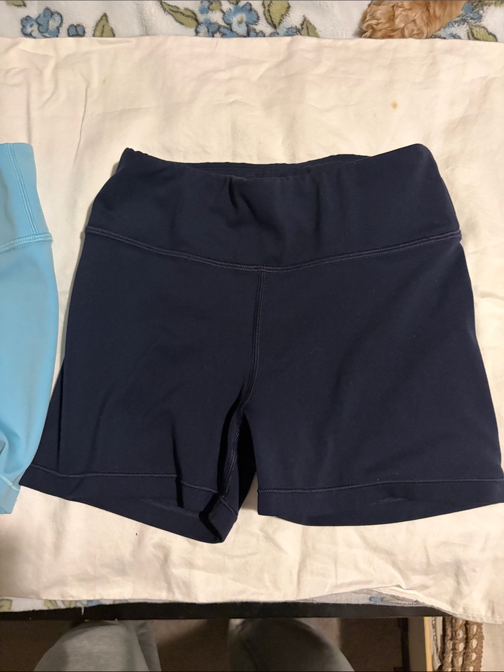2 pairs of Athleta Girl Light and Dark Blue Chit Chat Shorts - Picture 6 of 9
